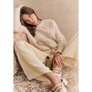 SEZANE mohair vanilla Jake jumper wool fancy knit sweater size XXS